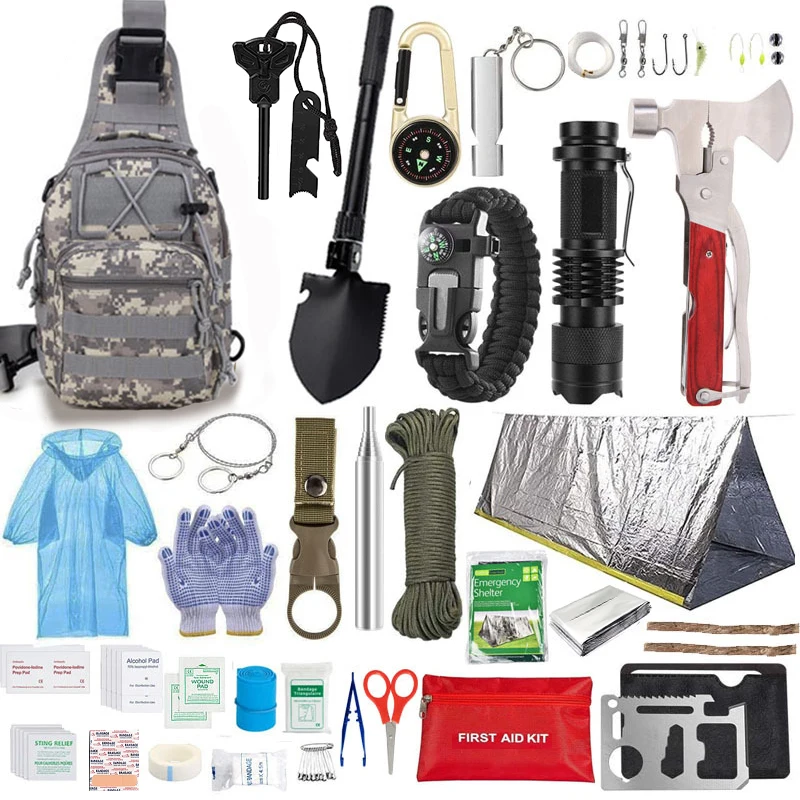 Wholesale Outdoor Camping Kits Green Lining Backpack Water Resistant Material Thickness Zipper Climbing product view 3