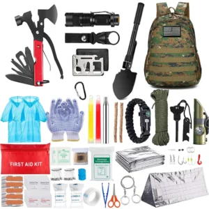 Portable DIY Grade Emergency Kit for Earthquakes Featuring Whistle Made of Durable Polyester Nylon Metal & PVC product view 1