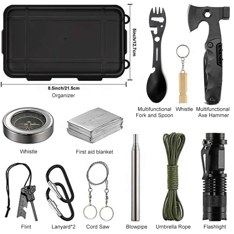 Titanium Multifunctional Outdoor Kit Stainless Steel Saw Blade Tent Peg for Emergency Use for Camping Hiking product view 2