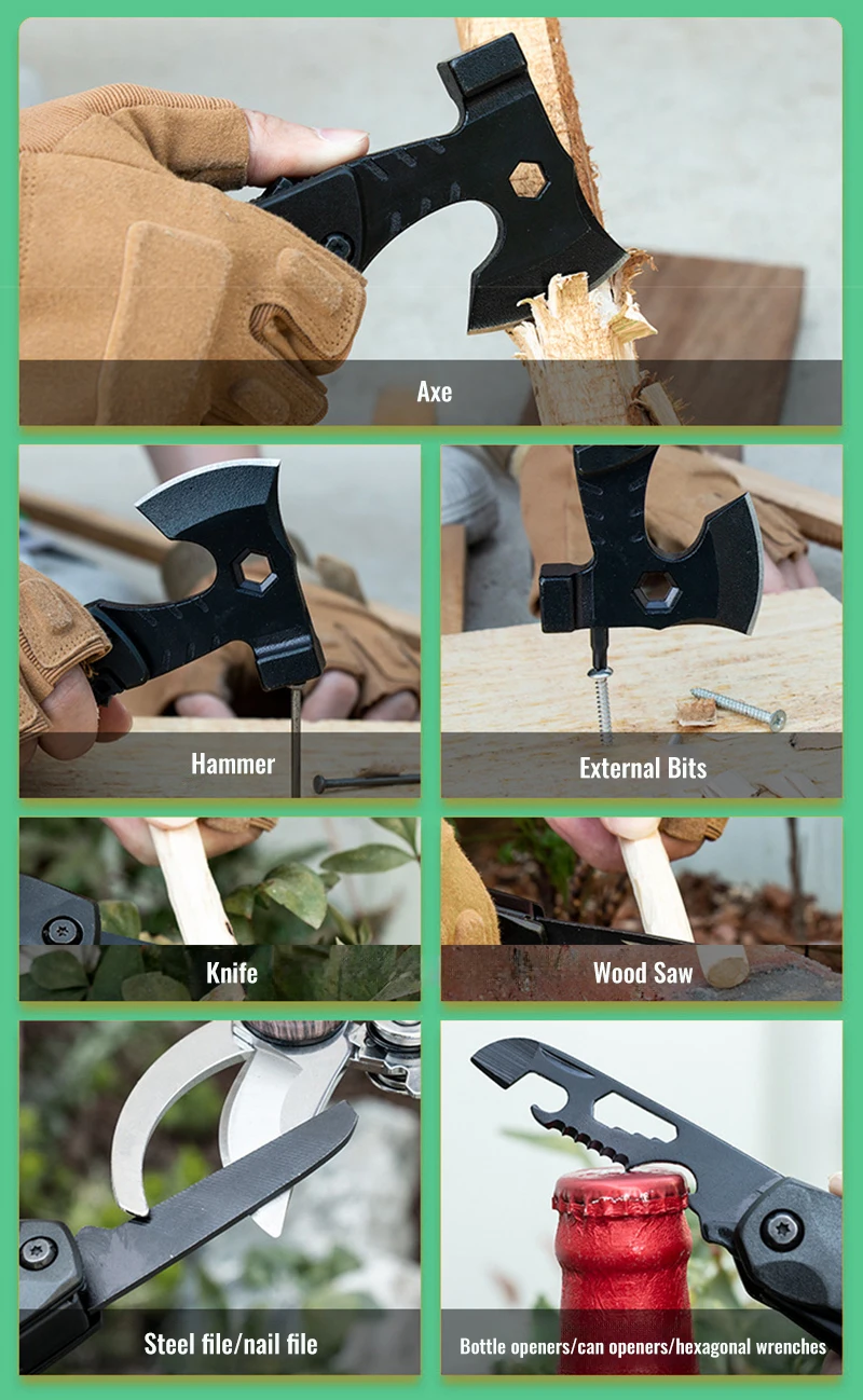 Titanium Multifunctional Outdoor Kit Stainless Steel Saw Blade Tent Peg for Emergency Use for Camping Hiking product view 4