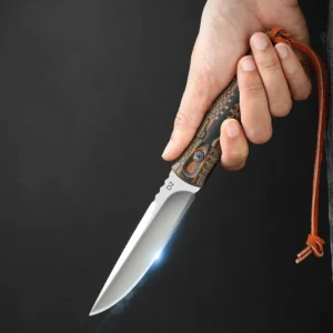 Camping Two-tone G10 Handle Fixed Lama Knife Outdoor EDC Knives with Sheath product view 3