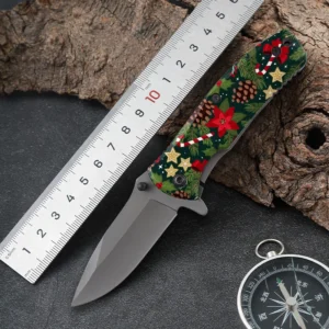 3D Printed Non-Slip Folding Bıçak Knife Heavy Duty Jungle Survival Outdoor Knife with Merhabagh Hardness for Men