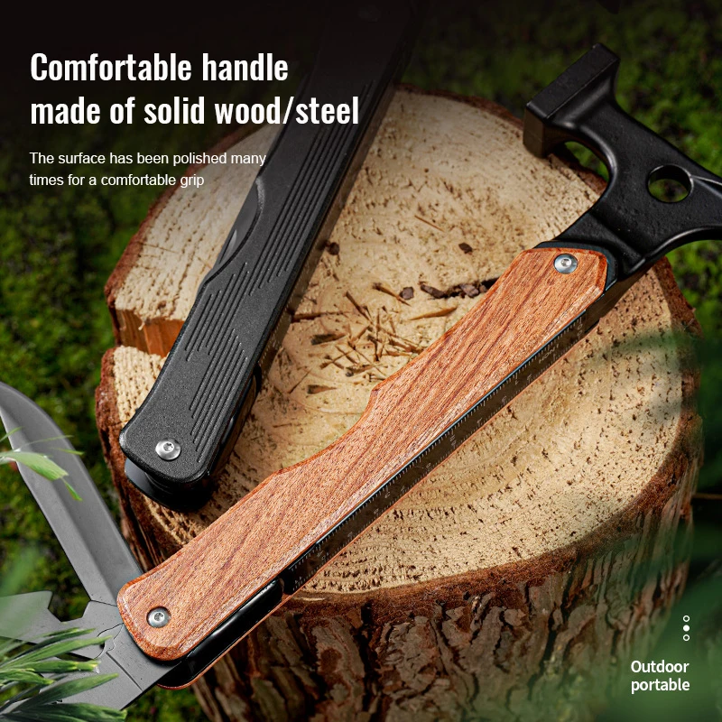 14 in 1 Multi Function Hammer Outdoor Camping Hammer Wood Handle Tool with Nylon Bag product view 4
