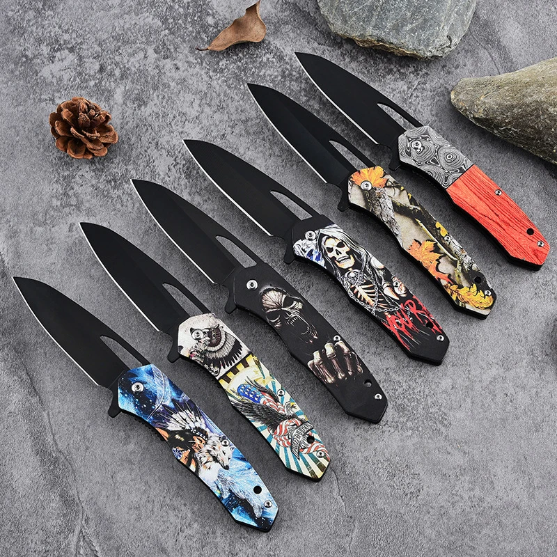 Big Size Utility Knife Outdoor Camping Survival All Steel Handle Lockless Folding Color Knife Pocket Hunting Knives - product view 3