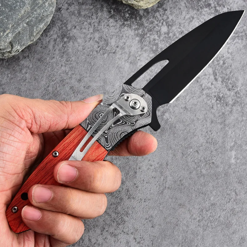 Big Size Utility Knife Outdoor Camping Survival All Steel Handle Lockless Folding Color Knife Pocket Hunting Knives - product view 4