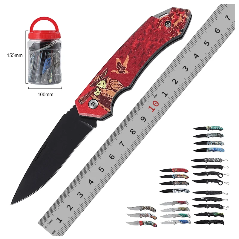 Hot Selling 24 In1 Knife Set Custom Wholesale Steel Blade 3D Printed Handle EDC Folding Pocket Gift Can Knife product view 2