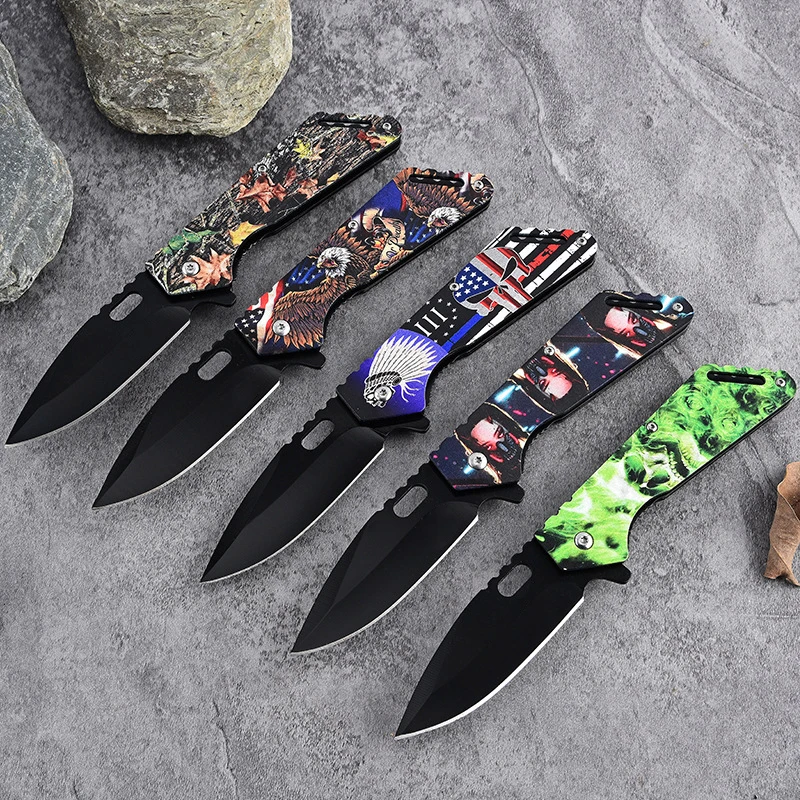 Big Size Utility Knife Outdoor Camping Survival All Steel Handle Lockless Folding 3D Printing Knife Pocket Knives - product view 3