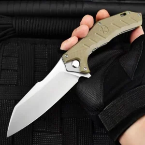 G10 Handle Folding Knife Oigh Hardness D2 Steel Pocket Knife for Outdoor Camping Customizable product view 3