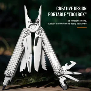 CNC Stainless Steel DIY EDC Multitool Pocket Plier Screwdriver Blade File Laser Engraved Logo Camping OEM Customizable - product view 2
