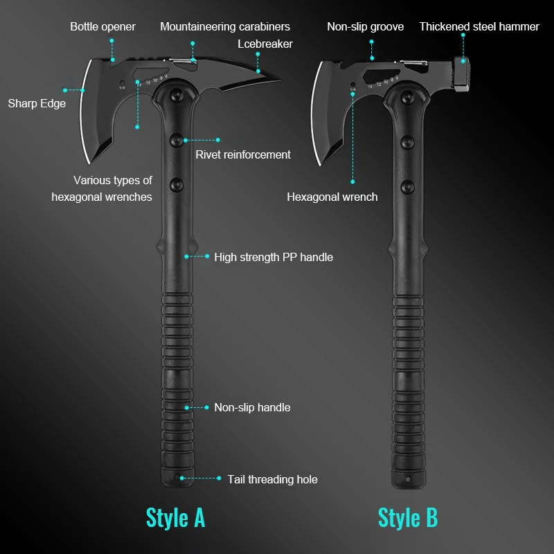 Stainless Steel Multifunctional Axe Industrial/DIY Grade for Outdoor and Camping Wholesale product view 4