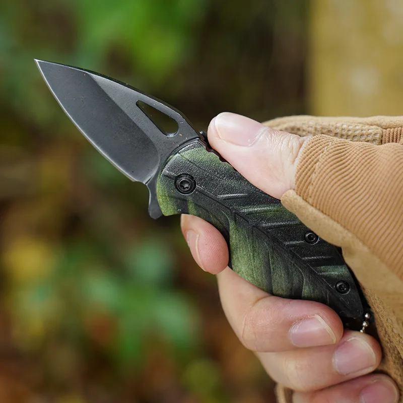 Customized 3D Laser Engraved Logo Stainless Steel and Aluminum Handle Folding Pocket Knife for Outdoor Camping Hunting - product view 2