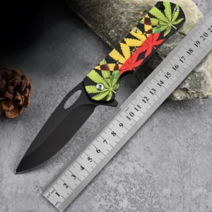 Lower Cost 3D Printing Plastic Handle Pocket Knife Wholesale Camping Folding Knife Outdoor Light Weight 3cr13 Bıçak EDC