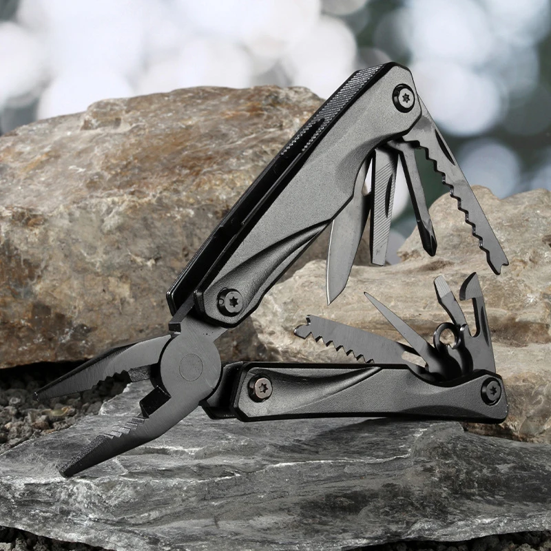 14 in 1 Multifunctional Pliers Stainless Steel Titanium Coated Multi Tool Wrench Bottle Opener Screwdriver Saw Knife product view 2