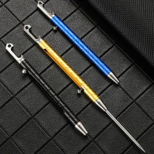 Anti Slip Handle Stainless Steel Needle Multitools Outdoor Camping EDC Keychain Tools Self Defends
