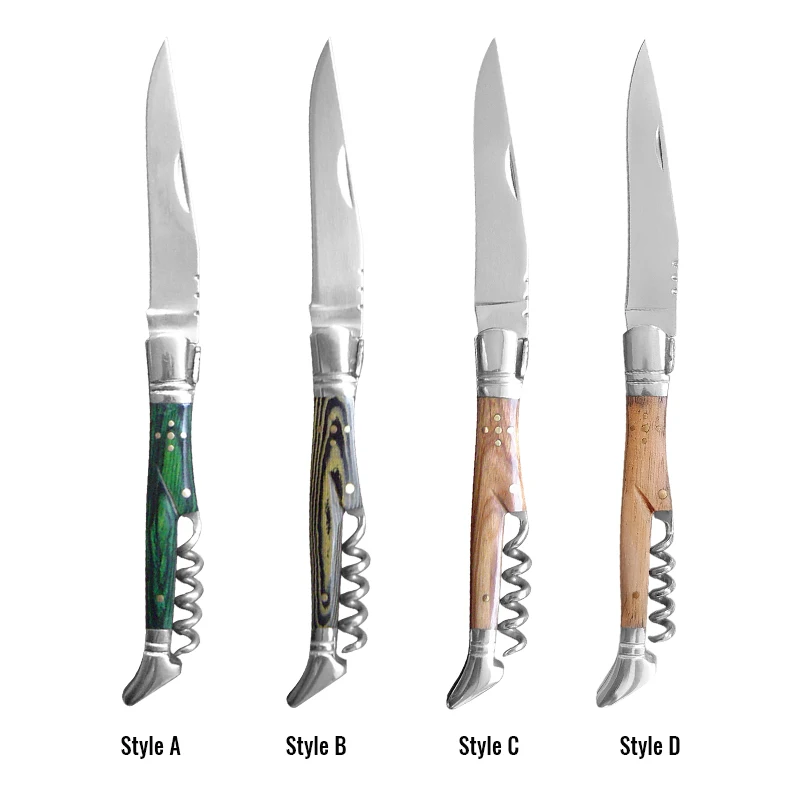 Outdoor Folding Knife Multifunctional Steak Fruit Knife EDC Wine Opener Folding Wine Corkscrew Pocket Knife - product view 2