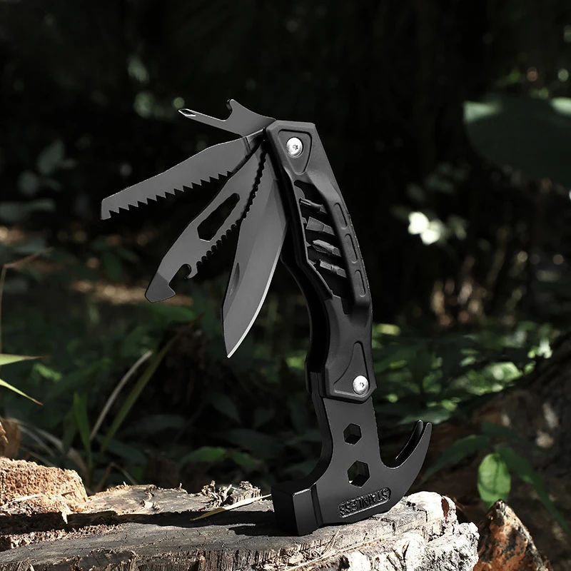 Outdoor Multifunctional Multi-Tool Set Axe Hammer Folding Knife Saw Screwdriver Industrial Grade OEM for Camping - product view 2
