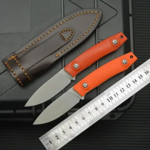 New Outdoor Pocket Knife Folding Knife D2 Hoja Flipper Camping Pocket Knife with Leather case product view 2