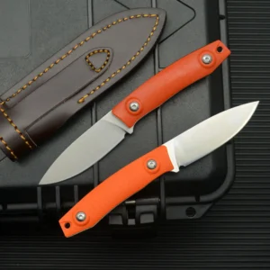 New Outdoor Pocket Knife Folding Knife D2 Hoja Flipper Camping Pocket Knife with Leather case product view 3