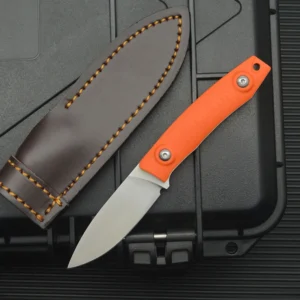 New Outdoor Pocket Knife Folding Knife D2 Hoja Flipper Camping Pocket Knife with Leather case product view 4