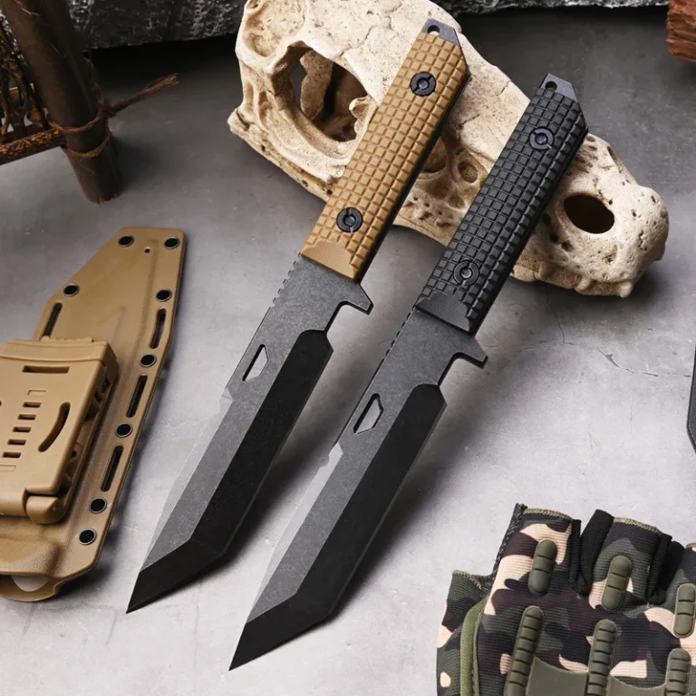 High Hardness Bushcraft Knife EDC Sharp Edge Fixed Blade Knife Knife with Kydex Case