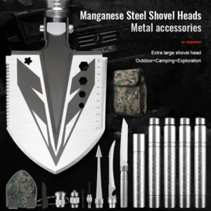 High Quality Portable Folding Spade Multifunctional Outdoor Shovel Retractable Aluminum Camping Shovel product view 3