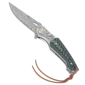 Handmade Damascus Steel EDC Pocket Knife Exquisite G10 Handle Folding Blade Excellent Quality Camping Knife Elegant Knife - product view 4