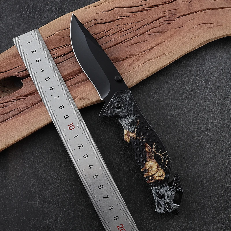 Custom Wholesale 3D Printed Stainless Steel Blade Plastic Handle Outdoor EDC Folding Knife Pocket Knife product view 2