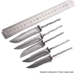 Made DIY Damascus Steel Fixed Professional Camping Knife Serrated Edge High Quality Outdoor Decorative product view 3