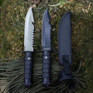 Best-selling Wholesale Custom Multi-functional Fixed Hoja Nylon Sheath ABS Material Handle Camping Knife