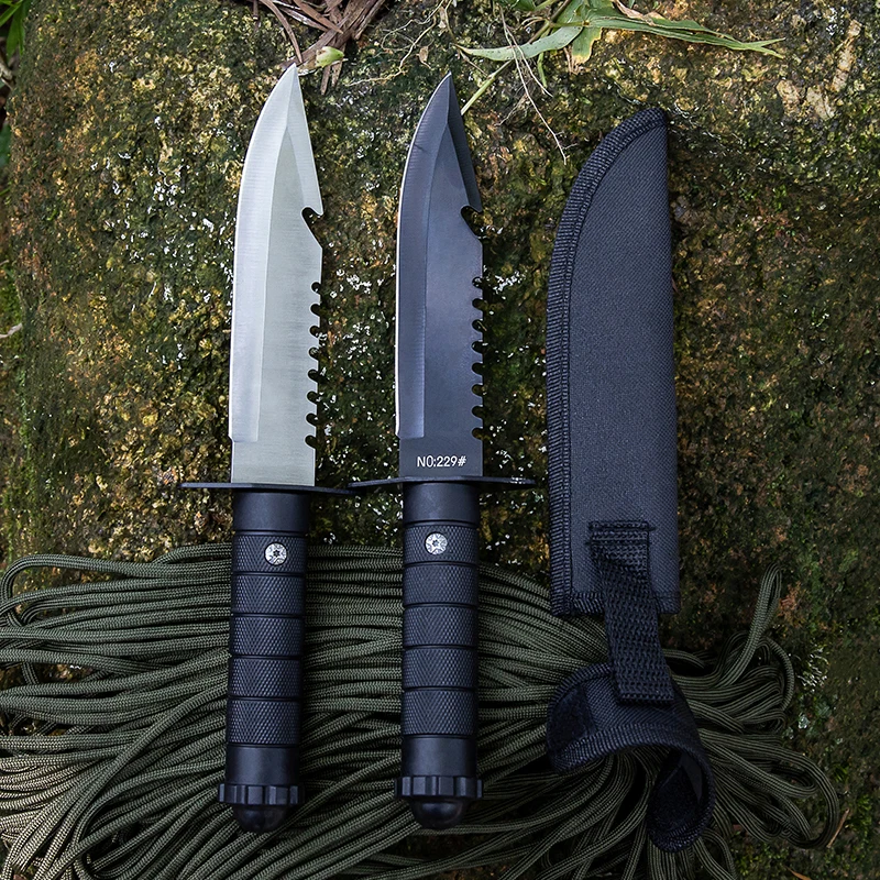 Best-selling Wholesale Custom Multi-functional Fixed Blade Nylon Sheath ABS Material Handle Camping Knife product view 2