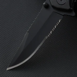 Hot Selling Custom Wholesale Black Steel Aluminum Handle Camping EDC Small Folding Bag Pocket Knife product view 2