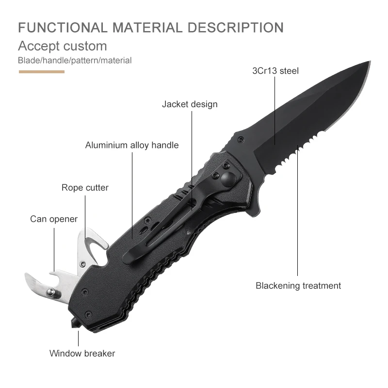Hot Selling High Quality Custom Wood Handle Folding Pocket Knife Daily Carrying Outdoor Camping EDC Knife product view 4