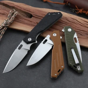 2026 High Quality CNC ODM&OEM DIY Folding Hunting Outdoor Pocket Knife with D2 Stainless Steel G10 Handle Camping