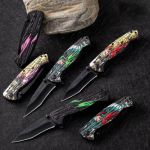 High Grade 8 Inches 3cr13 Stainless Steel Edc Custom Pocket Knife Camping Tools Handmade 3D Printing Folding Knife product view 4