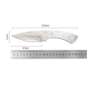 Wholesale DIY Grade Damascus Steel Fixed Blade Serrated Edge Outdoor Tool Customizable Camping Skinner Knife product view 2