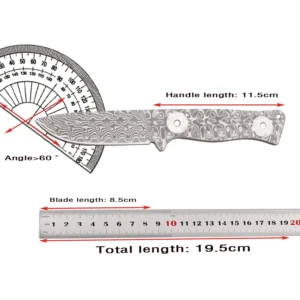 Factory Sale Damascus Steel Fixed Hoja Camping Knife Serrated Edge High Strength DIY Grade Customizable Support product view 2
