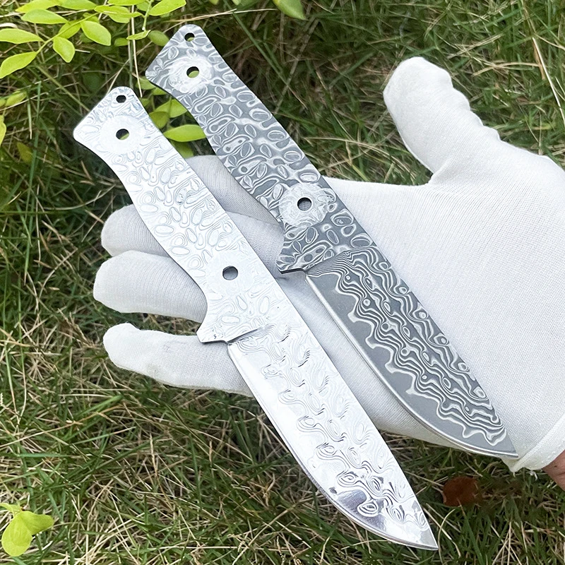 Factory Sale Damascus Steel Fixed Blade Camping Knife Serrated Edge High Strength DIY Grade Customizable Support product view 4
