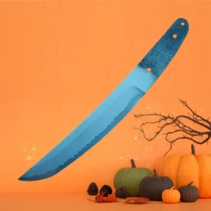 Customizable Stainless Steel Fixed Blade Knife Steel Handle Full Tang for Outdoor Edge Blank Holes for DIY Camping