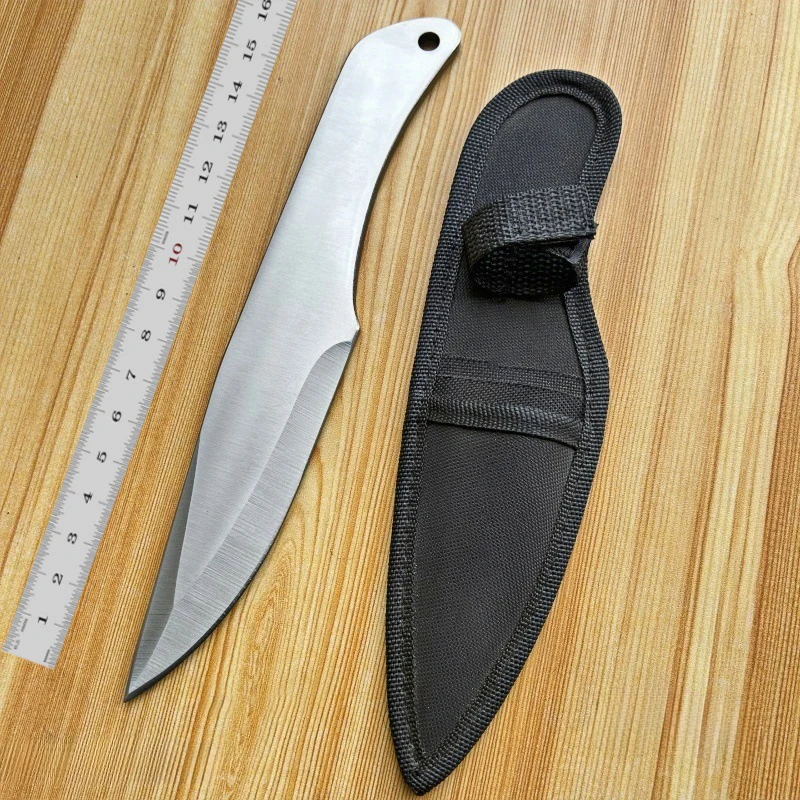 Outdoor Fixed Blade Knife with Nylon Sheath for Camping DIY Grade Customization Supported product view 2
