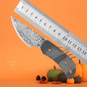 Factory Velkoobchod Handmade Outdoor Camping Knife Polished Fixed Tang with Damascus Steel Čepel Ambidextrous product view 2