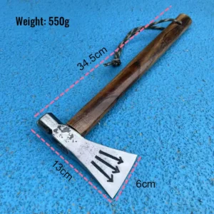 Custom Logo Portable Outdoor Camping Tool Stainless Steel Forged Tomahawk Axe with Wood Handle product view 3