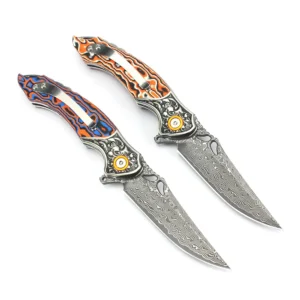 High Quality Custom Wholesale Damascus Steel Knife G10 Fiberboard Handle Multi-purpose EDC Camping Gift DIY Folding Pocket Knife - product view 2