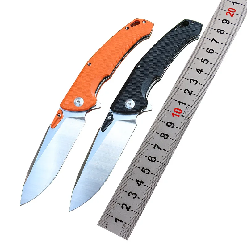 Folding Pocket Knife Hunting Survival Outdoor Camping Tool G10 Scales Belt Clip Stone Wash Blade Edc Knife - product view 2