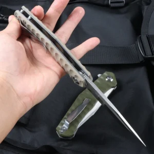 High Quality D2 Steel Outdoor Folding Knife Survival Knife Camping Folding Pocket Knife with G10 Handle - product view 4