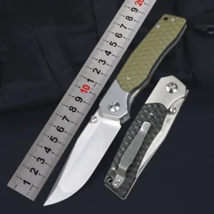 D2 Steel Folding Blade Pocket Knife G10 Handle High Hardness Outdoor Customizable with Support product view 2