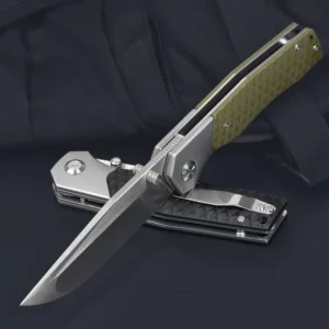 D2 Steel Folding Blade Pocket Knife G10 Handle High Hardness Outdoor Customizable with Support product view 4