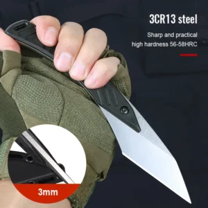 3Cr13 Steel Camping Knife Non-slip TPE Handle OEM Mini Fixed Blade Knife with Kydex Sheath Compact EDC Utility Neck Knife - product view 3