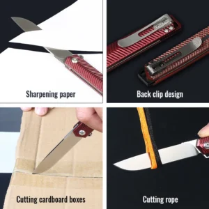 T6 Aluminum Alloy/ G10 Handle Folding Knife 5Cr13MoV Steel Pocket-Sized Camping Hunting Barbecue Knife - product view 4