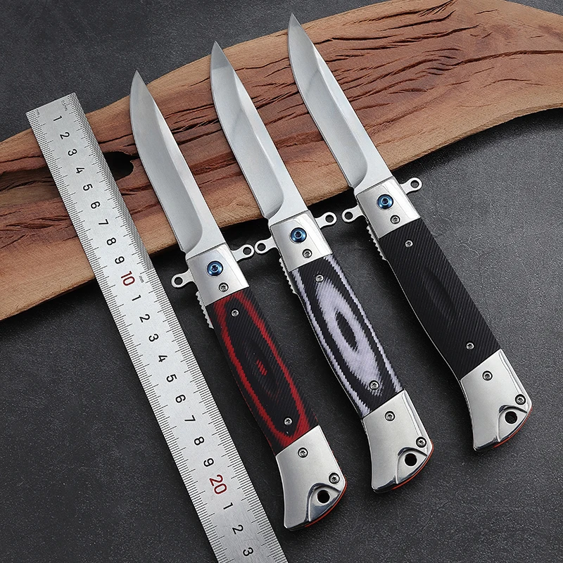 Premium Manufacturer Low MOQ Custom Bulk Wholesale Custom Logo G10 Handle Folding PocketSurvival Camping Knife product view 3