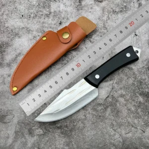 Zakmessen Camping Rescue Tool Straight Knife Customizable Steel Lemmet Leather Sheath product view 2